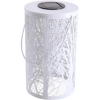NÄVE Solarleuchte Kunststoff rund D: 12cm, H: 20cm, 1 Stk., weiß