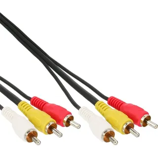 InLine Audio-/Videokabel 3x Cinch-Stecker/Stecker 0,5m (89650)