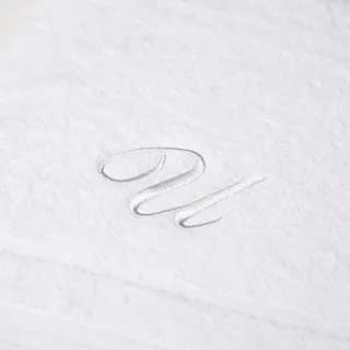 Caleffi Handtuch mit Gästehandtuch aus bestickter Baumwolle weiß - 68227