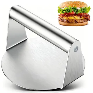 Kezidhp Burgerpresse, 6.2-Zoll runder Smash Burger Presse, Burger Smasher aus Edelstahl für Plancha Grill, leicht zu reinigen, Pattyformer für Steak, Hackfleisch und BBQ