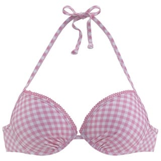 Buffalo Push-Up-Bikini-Top Damen rosa-kariert Gr.32 Cup A