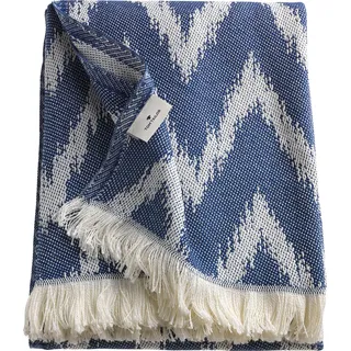 Tom Tailor Zig Zag Kuscheldecke 140 x 180 cm Blau