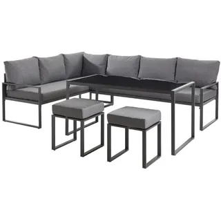 Ambia Garden DINING-LOUNGESET Anthrazit, Schwarz - 245x172 cm