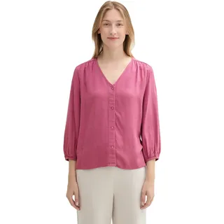 TOM TAILOR Klassische Bluse in Melange-Optik, pink