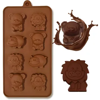 1 Stück Xmas Niedlichen Tiere Silikon Backformen, FantasyDay Antihaftbeschichtet Silikon Kuchenform Muffinbackformen Brotbackform Backform Kasten für Kuchen Pudding Gelee - Hochwertige Silikonbackform