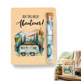 Fealkira Camper Geschenke Spardose, Wohnmobil Spardose für Geldgeschenk Reise, Camping Geschenk Wohnwagen Deko, Geschenk für Camper Geburtstag Hochzeit