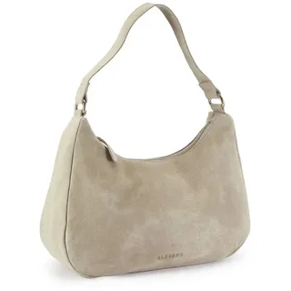 ELBSAND Schultertasche Shopper Leder Beige