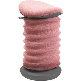 TOPSTAR Sitness 4D Dynamischer Sitzhocker Grau Rose | Made in Germany | Ergonomisch | Bürohocker, Rollhocker | höhenverstellbar | Geprüfte Sicherheit nach GS-Intertek