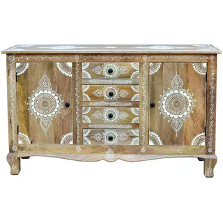 Home affaire Sideboard »Gullaba« Kommode, Hand bemalt, Breite 140 cm, braun