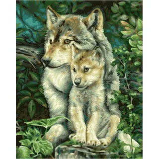 Schipper Wolfsmutter Malen nach Zahlen 1 St. 24 x 30 cm bunt