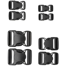 Ferrino Unisex-Erwachsene SR Buckle 25 mm (Set 2 Stück) Versicherungszubehör, schwarz (schwarz), Einheitsgröße