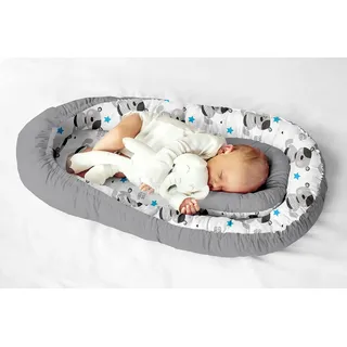 Multifunktionale Kuschelnest Babynest Kokon für Babys und Säuglinge, Nestchen, Reisebett, 100% Baumwolle, antiallergisch