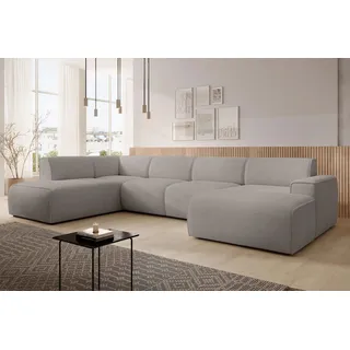ax living XXL Sofa U Form Didim Beige 378cm breit modern & großzügig L - Beige