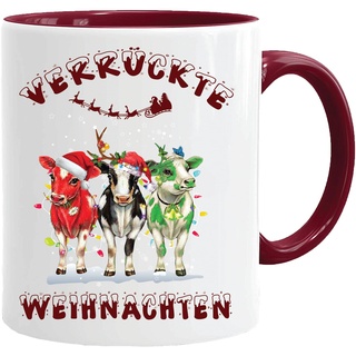 Tasse mit Spruch | Verrückte Weihnachten | kuh tasse | Weihnachtstasse | lustige geschenke | kaffeetasse | abschied kollegin | Weihnachtstasse Tasse Weihnachten | geschenk schwester | tasse lustig