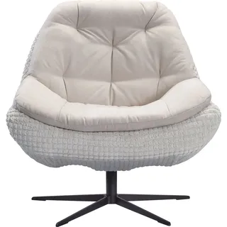 exxpo - sofa fashion Drehsessel Dim gepolstert 89 x 97 x 88 cm Beige mit Rollen