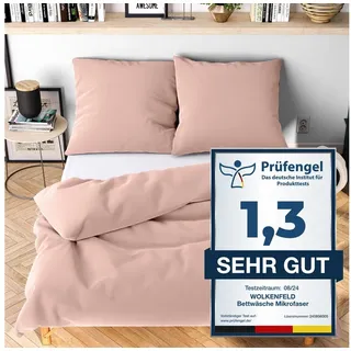 Wolkenfeld Bettwäsche »Allergiker Bettwäsche, unfassbar weich« 3 Stk. tlg. 135x200 cm, 155x220 & Übergrößen I inkl. Kissenbezüge 80x80 I Uni