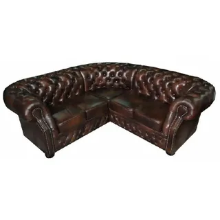 Ecksofa Sofa Ledersofa Polster Couch Eck Garnitur Chesterfield Wohnlandschaft