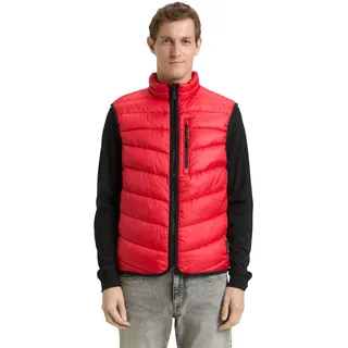 TOM TAILOR Steppweste mit Taschen, salsa rot
