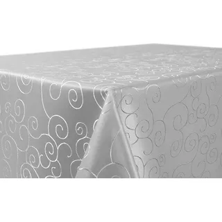 Tafelkleed mit runden Ornamentmustern, von Damast, wasserdicht, rechteckig 140 x 300 cm, farblich anpassbar