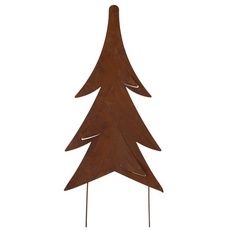 Bild »Tanne, Weihnachtsdeko aussen«, Gartenstecker aus Metall, mit rostiger Oberfläche, Höhe ca. 100 cm braun
