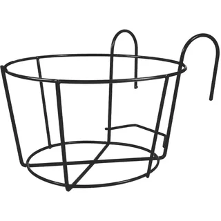 HEMOTON 2 Stücke Blumentopf Halterung Metall Blumentopfhalter Geländer Pflanzgefäße Balkongeländer Pflanzkörbe Regal Hängende Blumenregal Blumenkasten für Garten Balkon Terrasse Zaun 30cm