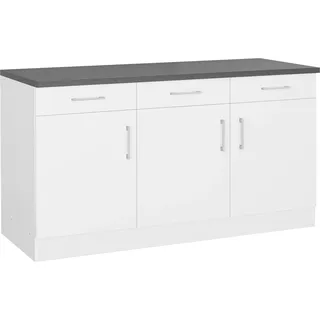 kochstation Unterschrank KS-Paris 150 x 60 x 85 cm Weiß