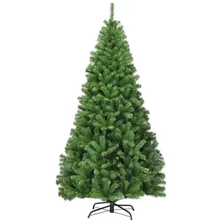 Costway 180cm Künstlicher Weihnachtsbaum Tannenbaum mit 1000 Spitzen PVC Nadeln Metallständer & Klappsystem Christbaum Grün