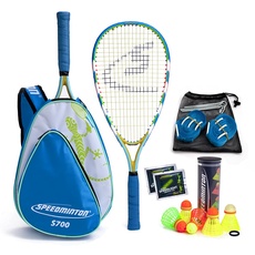 Speedminton® 400085 S700 Set – Original Speed Badminton/Crossminton Allround Set inkl. 5 Speeder®, Spielfeld, Tasche