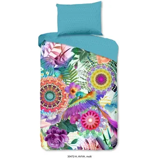 Bettwäsche , Multicolor , Textil , Mandala , 140x200 cm , atmungsaktiv , Heimtextilien, Bettwäsche & Leintücher, Bettwäsche, Satin-Bettwäsche