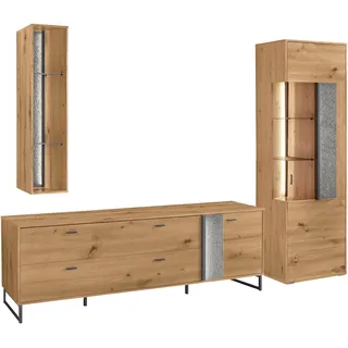 set one by Musterring TV-Wand »Deltona« 3 Stk. tlg., braun