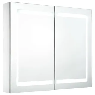 vidaXL LED-Spiegelschrank 80 cm weiß