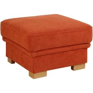 Home Affaire "Amrum", orange (terra), B:73cm H:46cm T:73cm, Struktur Blume (100% Polyester);Jacquard ( 100% Polyester );Chenille (90% Polyester, 10% Polyacryl), Hocker, Hocker, mit Federkern