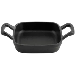Sallys Gusseisen - Servierpfanne eckig 12 x 12 cm - Mattschwarz