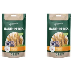 Christopherus Kausticks für Hunde, Hähnchen-Kausticks, Warmluftgetrocknet, Natur-Im-Biss, 70 g (Packung mit 2)