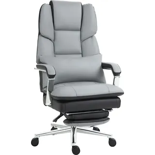 Homcom Bürostuhl Kunstleder Grau