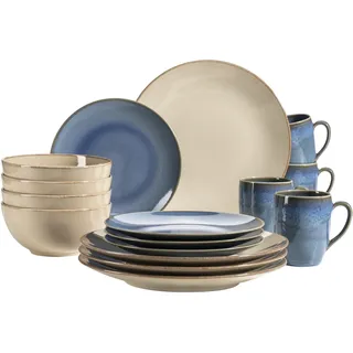 Mäser Ossia Kombiservice 16-tlg. sand/hellblau
