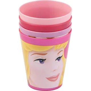 Joy Toy 734277 - Princess Trinkbecher, in Plastik, 8 x 9 cm, 4 Stück
