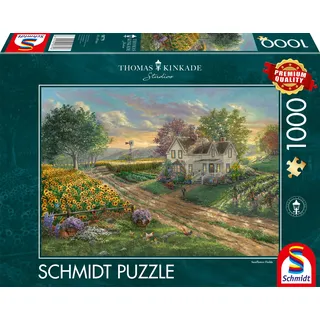 Schmidt Spiele Thomas Kinkade Sonnenblumenfelder, 1000 Teile