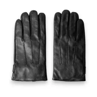 Hackett London für Herren. HM0400132 Commuter Touch Lederhandschuhe, schwarz (M), Lässig, Klassisch