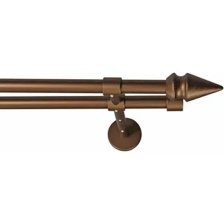 GARESA Vorhangstange SPYRNA 2-läufig Ø 16 mm 190 cm Braun