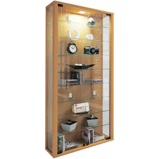 VCM Wandregal "Wandvitrine Hängevitrine Glasvitrine Vitrosa Maxi" 1 Stk. tlg., buche