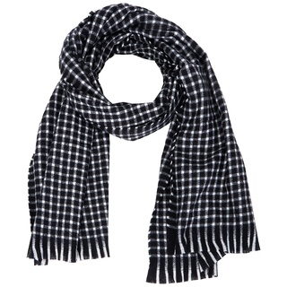 ONLY Damen Onlbianca Life Check Scarf Cc Schal, Black/Detail:CHECK, Einheitsgröße EU