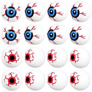 Healifty 16 Stück Halloween gruselige realistische Augen PingPong Gruselige Augäpfel aus Kunststoff für Halloween Süßes oder Saures Dekorationen Partyzubehör