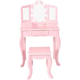 Bayer Chic 2000 CHIC2000 Schminktisch »pastellrosa« mit großen LED-Lichter rund um den Spiegel und Hocker, rosa