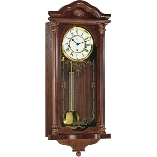 Hermle Uhrenmanufaktur Wanduhr, Holz, Mahagoni, 67cm x 29cm x 14,5cm