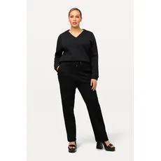 Große Größen Sweathose Rose, Damen, schwarz, Größe: 46/48, Baumwolle/Polyester, Ulla Popken