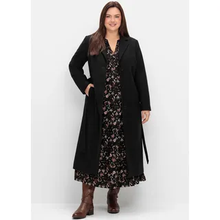 Sheego Wollmantel, schwarz