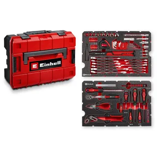 Einhell E-CASE 80-tlg. Werkzeugkoffer rot/schwarz