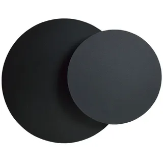 Licht-Erlebnisse Wandleuchte GARVEY Schwarz Rund G9 Indirekte Beleuchtung