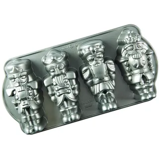 Nordic Ware Backform Nutcracker Cakelet Pan Aluminium Grau, 35,6cm x 17,5cm, NW 92977